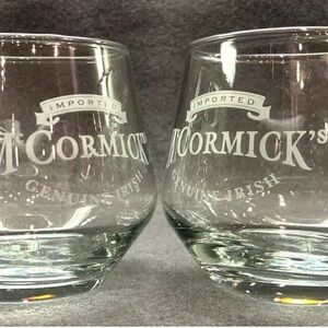 McCormick's Irish Whiskey Rocks Neat 8 oz Etched Celtic Logo Tumblers Set of 2